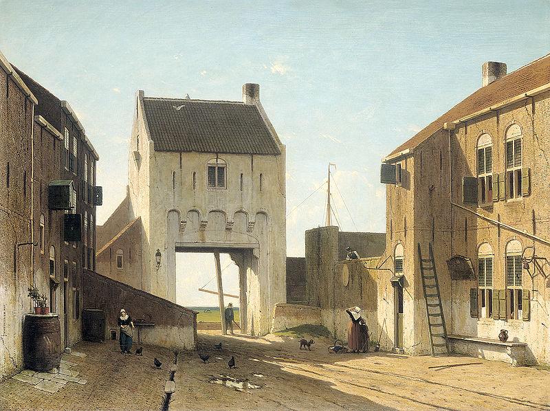 Johan Hendrik Weissenbruch Een stadspoort te Leerdam France oil painting art